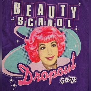 Grease Beauty School Dropout Graphic Purple Tee